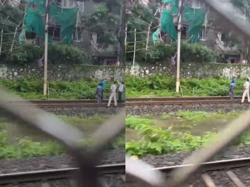 मध्य रेल्वेवर मोठी दुर्घटना; धावत्या ट्रेनसमोर अचानक कोसळले बांबू अन्.., PHOTO