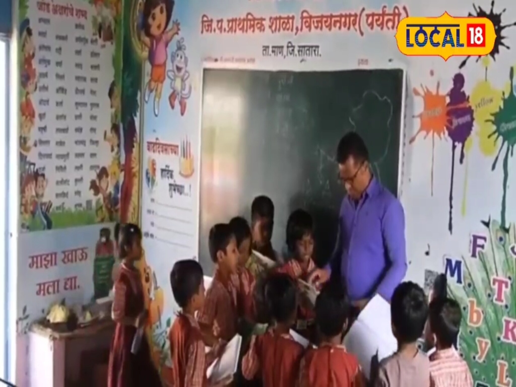 पहिली ते चौथीच्या विद्यार्थ्यांना एकच शिक्षक, पण तरीही होतंय कौतुक; साताऱ्यातील 'गोष्टींची शाळा' उपक्रमाची सर्वत्र चर्चा