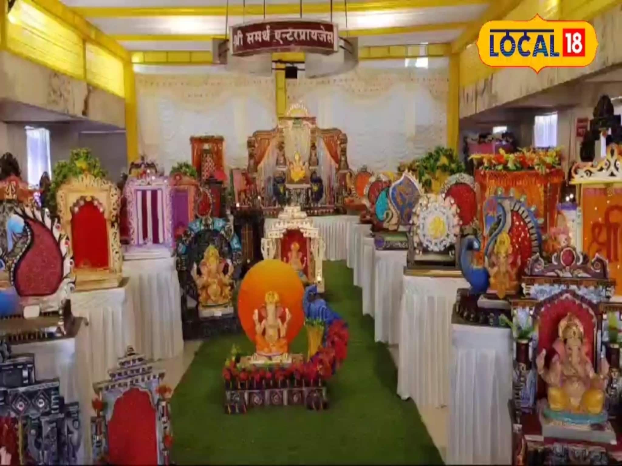 Ganeshotsav 2024 : सजावटीसाठी इको फ्रेंडली सेटला पसंती, साताऱ्यात 500 रुपयांपासून ते 22 हजार पर्यंतचे मखर उपलब्ध, VIDEO