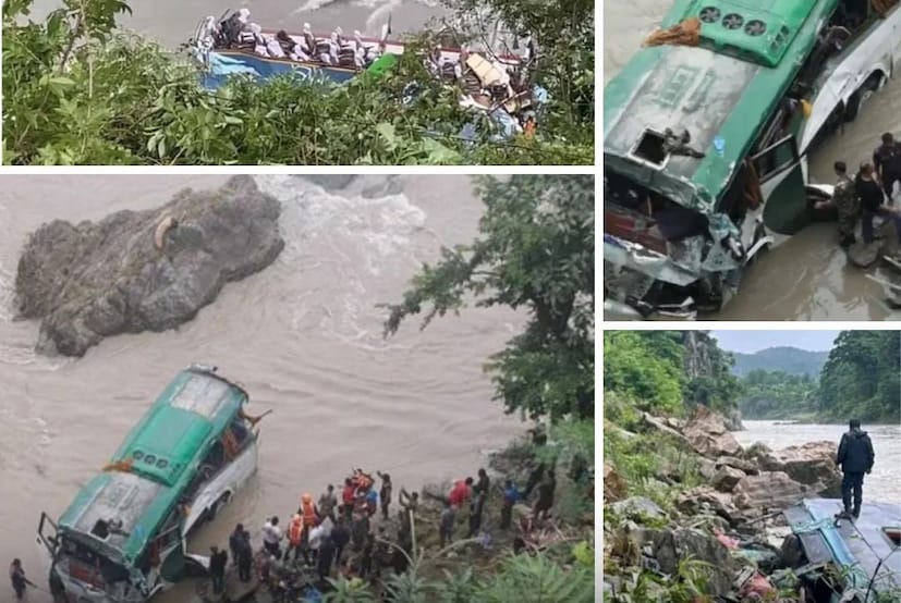 नदीत कोसळून बसचा पुरता चक्काचूर झाला होता. बसच्या वरचं छत उडालं होतं, पुढच्या भागाचा सांगाडा वेगळा झाला होता. काहीजण वेदनेनं विव्हळत होते, वाचवण्यासाठी याचना करत होते. 