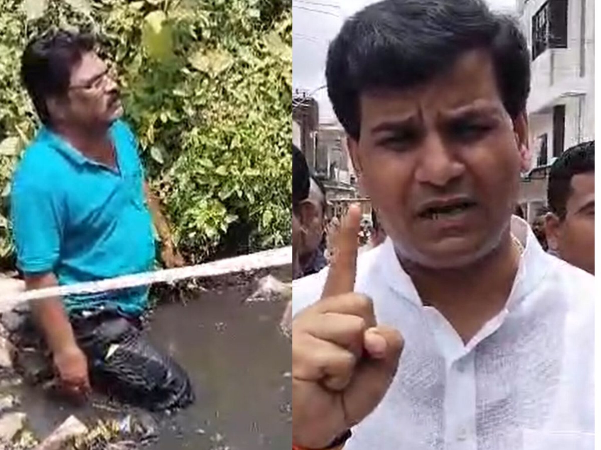रवी राणा पुन्हा वादाच्या भोवऱ्यात, मनपा कर्मचाऱ्याला साफ सफाईसाठी उतरवलं नाल्यात