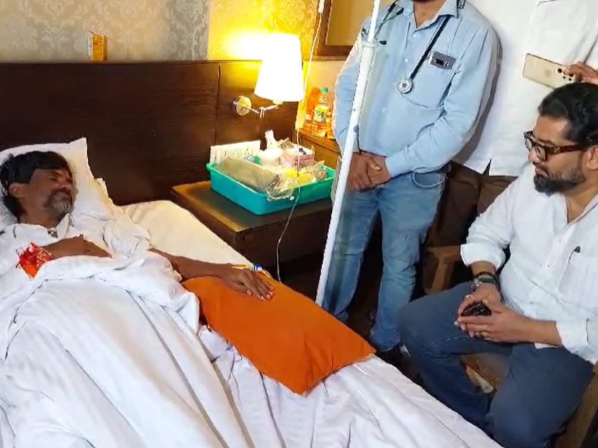 Satara News : भाजप आमदार शिवेंद्रराजे भोसले मनोज जरांगेंच्या भेटीला रुग्णालयात; भेटीनंतर म्हणाले..