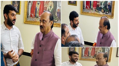 भास्कर जाधवांचे चिरंजीव अजितदादांच्या भेटीला भास्कर जाधवांचे चिरंजीव अजितदादांच्या भेटीला