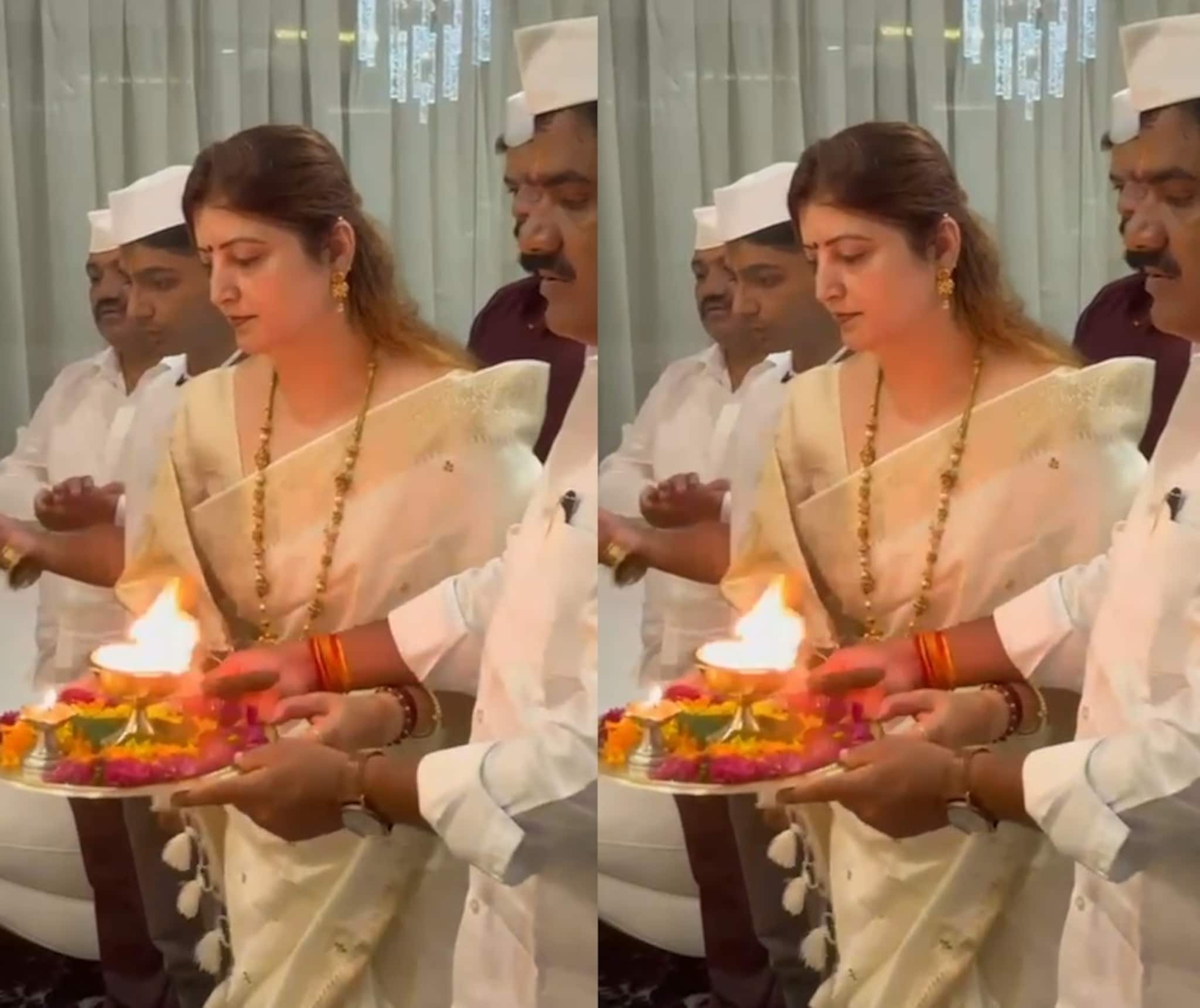 रुपाली चाकणकर यांच्या घरी बाप्पा विराजमान, पाहा VIDEO