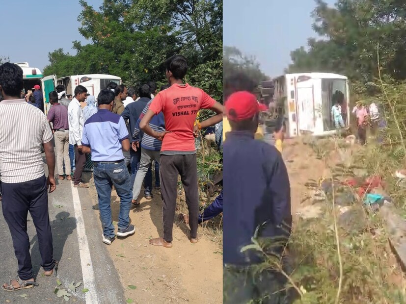 बस नागपूरकडून गोंदियाच्या दिशेने जात असताना रस्त्यावर उलटली. खजरी व डव्वा गावाजवळ हा अपघात झाला.या अपघातात १० पेक्षा जास्त जणांचा मृत्यू झाला आहे.