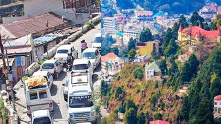 फाईल फोटो : मसुरीतली वाहतूक कोंडी