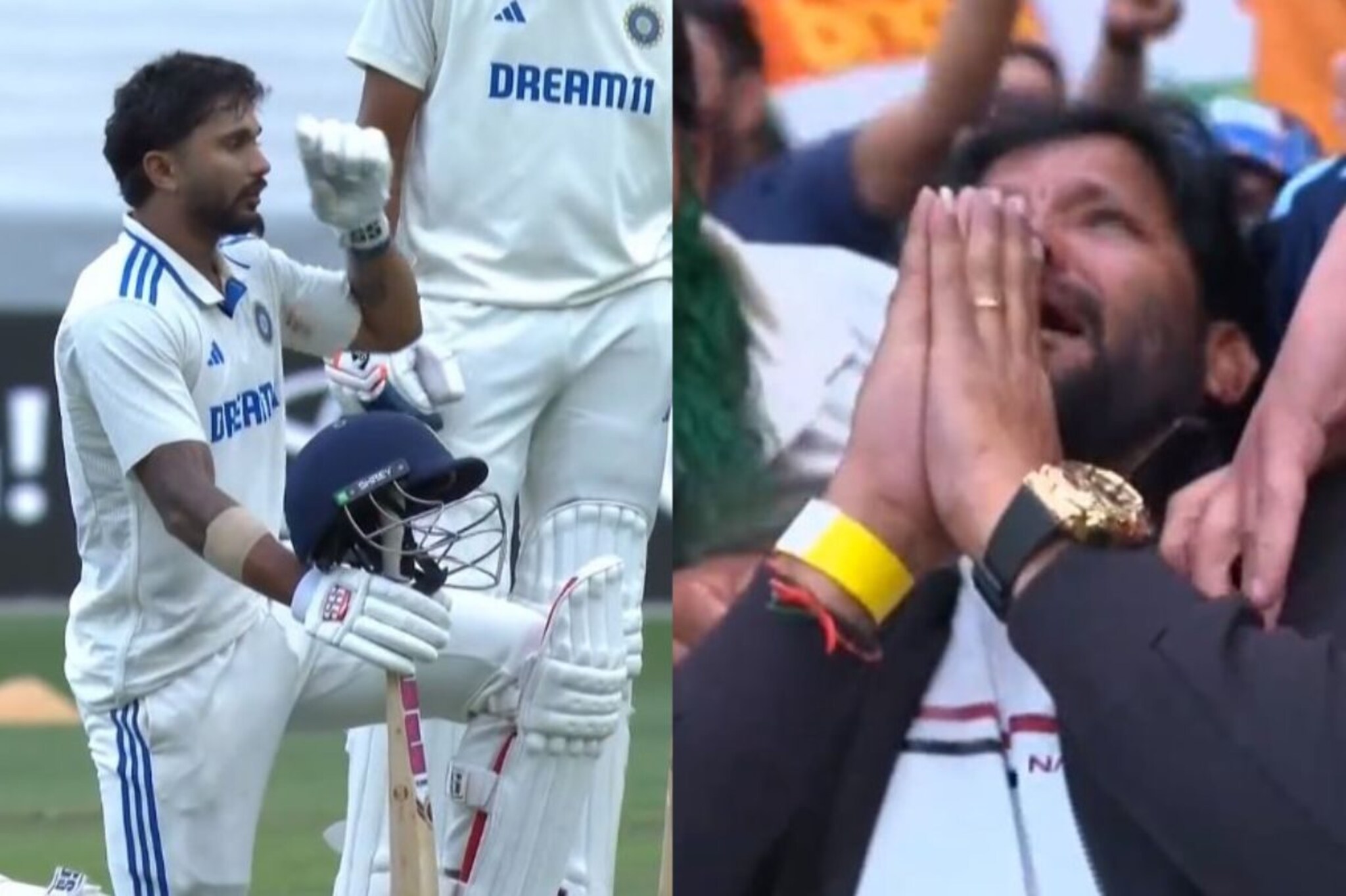 IND vs AUS : स्वप्न पूर्ण होताना पाहिलं अन् वडिलांना अश्रू अनावर, पाहा Video