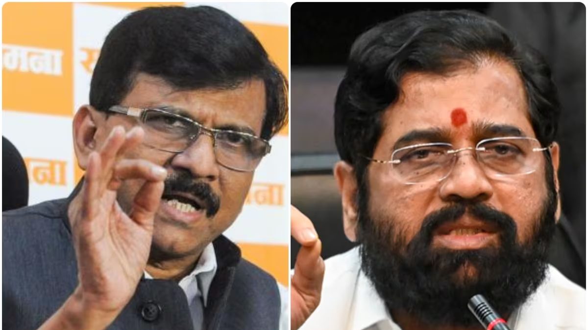 Sanjay Raut : शपथविधीआधी एकनाथ शिंदेंना राऊतांनी डिवचलं, ''दिल्लीशी ...
