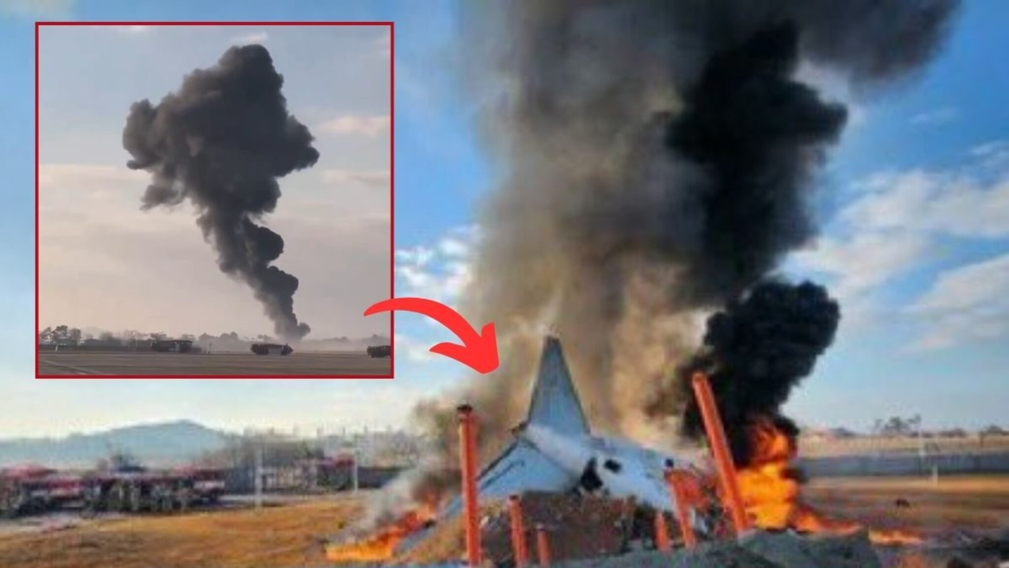 BREAKING : आठवडाभरात दुसरी मोठी दुर्घटना, 181 प्रवाशांना घेऊन जाणारं विमान कोसळलं, पाहा VIDEO