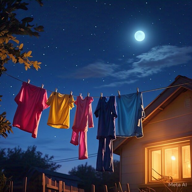 धार्मिक मान्यतांनुसार, रात्रीच्या वेळी नकारात्मक ऊर्जा अधिक मजबूत असते, जी कपड्यांद्वारे लहान मुलांच्या आरोग्यास हानी पोहोचवू शकते.