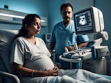 बुलढाण्याची गर्भवती महिला सोनोग्राफीला आली, स्क्रीनवरचं दृश्य पाहून डॉक्टरही हादरले (Meta AI Image) बुलढाण्याची गर्भवती महिला सोनोग्राफीला आली, स्क्रीनवरचं दृश्य पाहून डॉक्टरही हादरले (Meta AI Image)