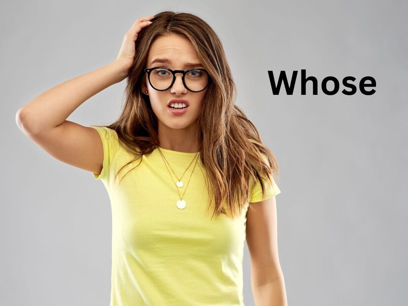 Whoseहा शब्द कोणाचा/कोणाची/कोणाचे यासाठी वापरला जातो. हा शब्द मालकी दर्शवण्यासाठी वापरला जातो. जसे की Whose phone is this? म्हणजे हा कोणाचा फोन आहे. इथे मालकी वापरली जाते म्हणून तिथे Whose वापरु शकता.