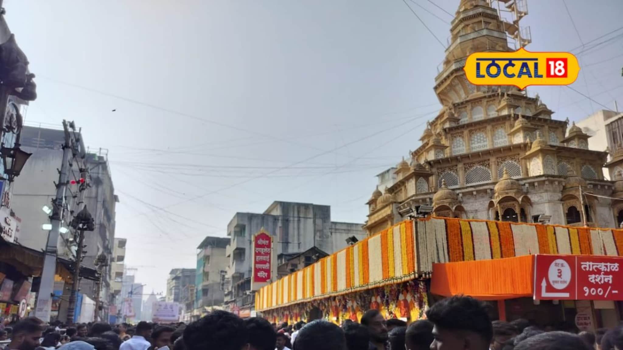 पुणेकरांची नववर्षाची सुरुवात देवदर्शनाने, दगडूशेठ गणपतीच्या दर्शनासाठी मोठी गर्दी