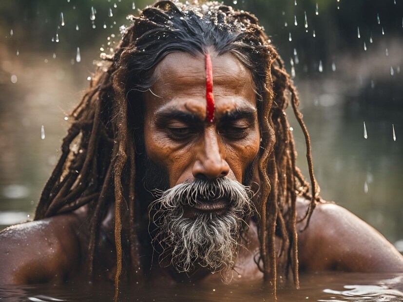 साधू जटा कापत नाहीत, सोडवत नाहीत कारण ते निसर्गाशी जोडलेले राहतात, या जटा त्यांच्या नैसर्गिक जीवशैलीप्रती त्यांची निष्ठा दाखवतात. (फोटो : AI Generated Image)