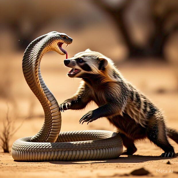 हनी बॅजर : हनी बॅजरला जगातील सगळ्यात निर्भीड प्राणी म्हटलं जातं. त्याच्या विषप्रतिरोधक क्षमतेमुळे तो कोब्रासारख्या प्राण्याचाही फडशा पाडतो.