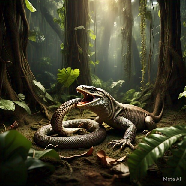 मॉनिटर लिझर्ड : मोठ्या पालीसारखा दिसणारा हा प्राणी घोरपड म्हणूनही ओळखला जातो. तो ताकदवान असतोच शिवाय त्याच्यावर कोब्राच्या विषाचाही परिणाम होत नाही. अगदी सहजतेने तो कोब्राची शिकार करतो.