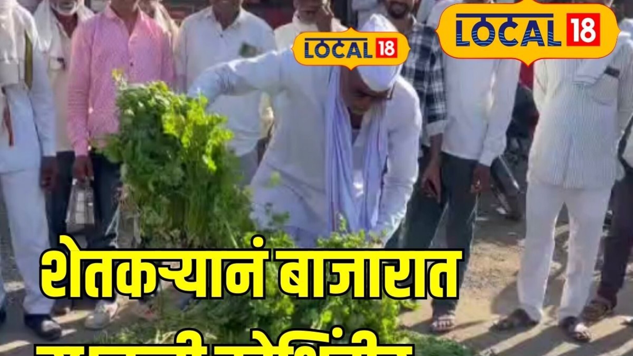 100 रुपये घेऊन काय करू? शेतकऱ्याचा संताप, बाजारात रस्त्यावरच टाकली कोथिंबीर!