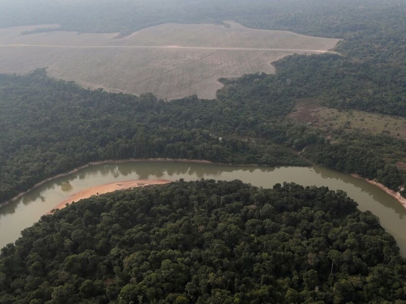 ही नदी आहे अमेझॉन नदी. पेरूतील एंडीज पर्वतमालेतून ती निघते आणि अटलांटिक महासागराला मिळते.