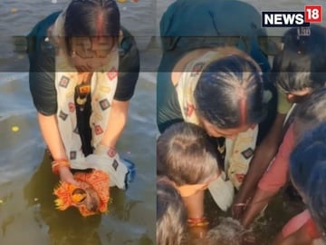 कुंभ स्नानाला गेली महिला, डुबकी मारण्याआधीच 'पाप' चोरीला गेलं, नदीतले भाविक पाहतच राहिले