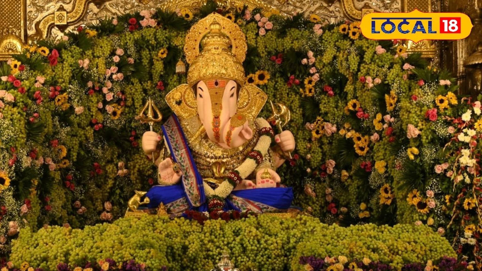 बाप्पा मोरया! धुलिवंदनला दगडूशेठ गणपतीची खास आरास, 2 हजार किलो द्राक्षांचं काय करणार?