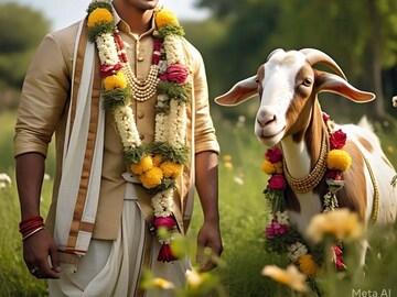 गर्लफ्रेंड नाही तरुणाने बकरीशी केलं लग्न, मिळाला धोका, सहन नाही झाला
