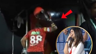 Nitish Reddy throws helmet in anger Nitish Reddy throws helmet in anger