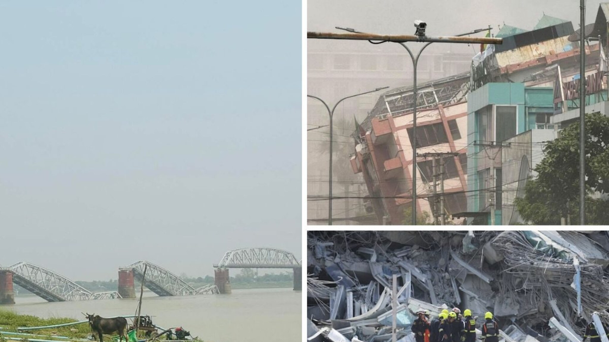 Myanmar Earthquake : भूकंपामुळे म्यानमार-थायलंड बेचिराख, ब्रिटीशकालीन पूलही कोसळला, शहारे आणणारे 11 Photos