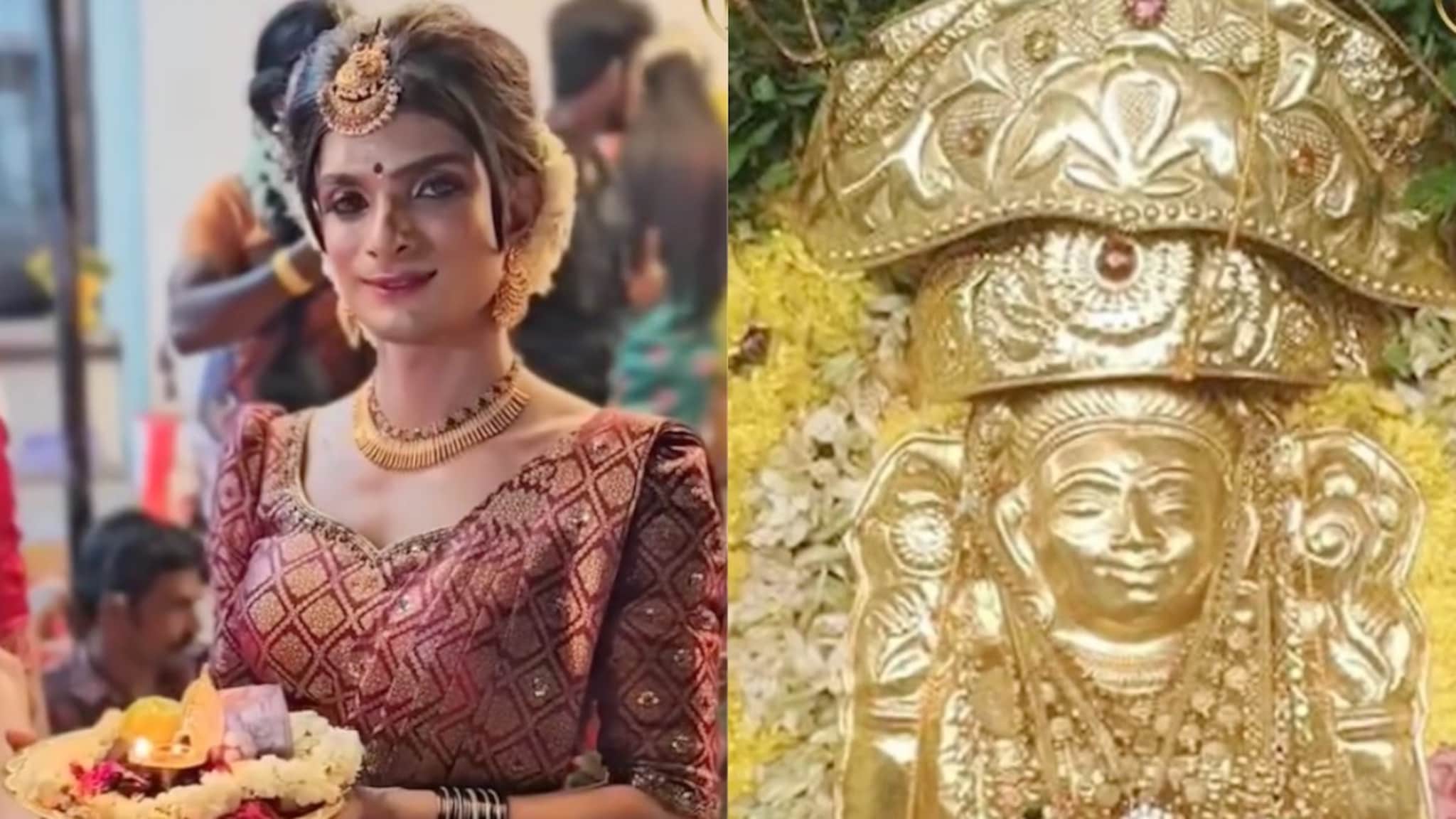 अनोखं मंदिर! जिथे पूजेपूर्वी पुरूष बनतात महिला, नटून-थटून 16 श्रृंगार करून करावी लागते पूजा, पहा VIDEO