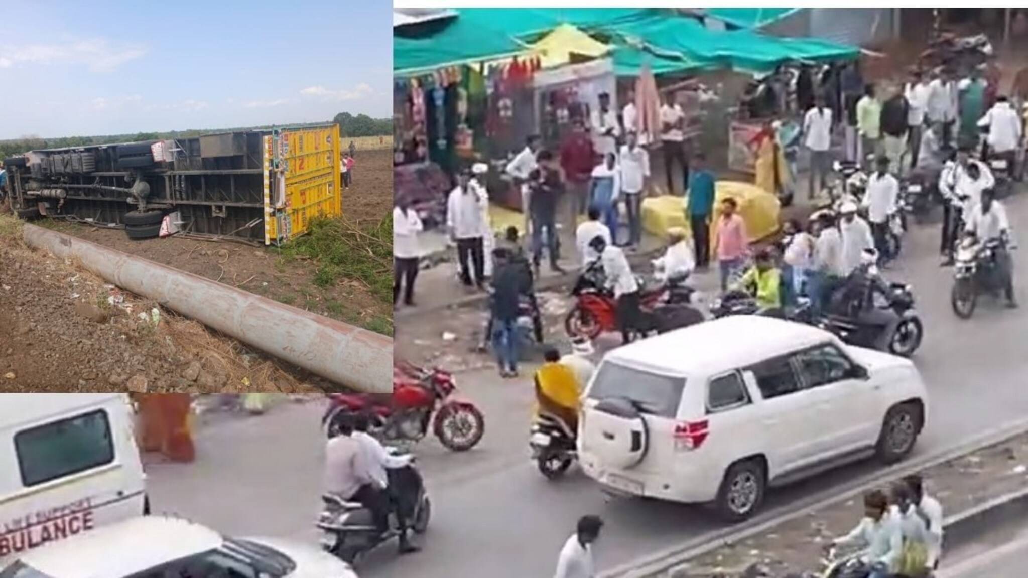 Beed Accident:  बीडमध्ये सुसाट कंटेनरचा थरार, 10 ते 15  वाहनांना उडवले