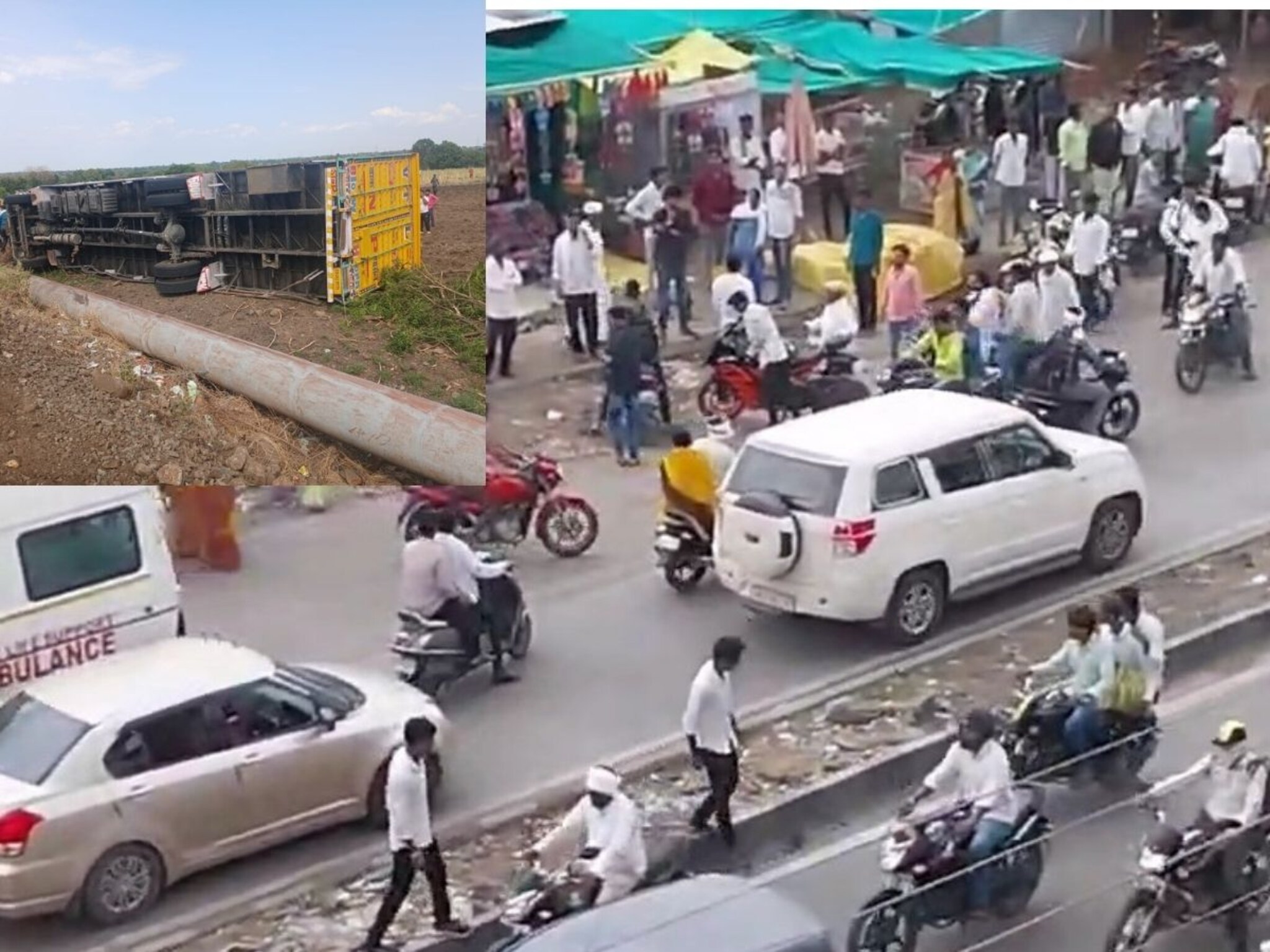 Beed Accident:  बीडमध्ये सुसाट कंटेनरचा थरार, 10 ते 15  वाहनांना उडवले