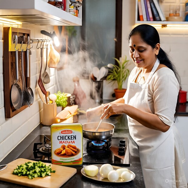 मांसाहारासाठी असलेले हे मसाले हा शाकाहारी पदार्थांची चव वाढवू शकतात. उदाहरणार्थ, चिकन मसाल्यामध्ये बहुतेकदा उबदार, मातीचे मसाले असतात जे मशरूम, फणस किंवा अगदी पनीरसारख्या भाजीची चव वाढवता.. मटण मसाला मसूर, सोया चंक्स किंवा मिश्र भाज्यांच्या ग्रेव्हीची चव वाढवू शकतात. थोड्याशा सर्जनशीलतेसह हे मसाले शाकाहारी आणि मांसाहारी कुटुंबांसाठी सहजपणे पॅन्ट्रीचे मुख्य पदार्थ बनू शकतात, असं तज्ज्ञ सांगतात. (AI Generated Image)