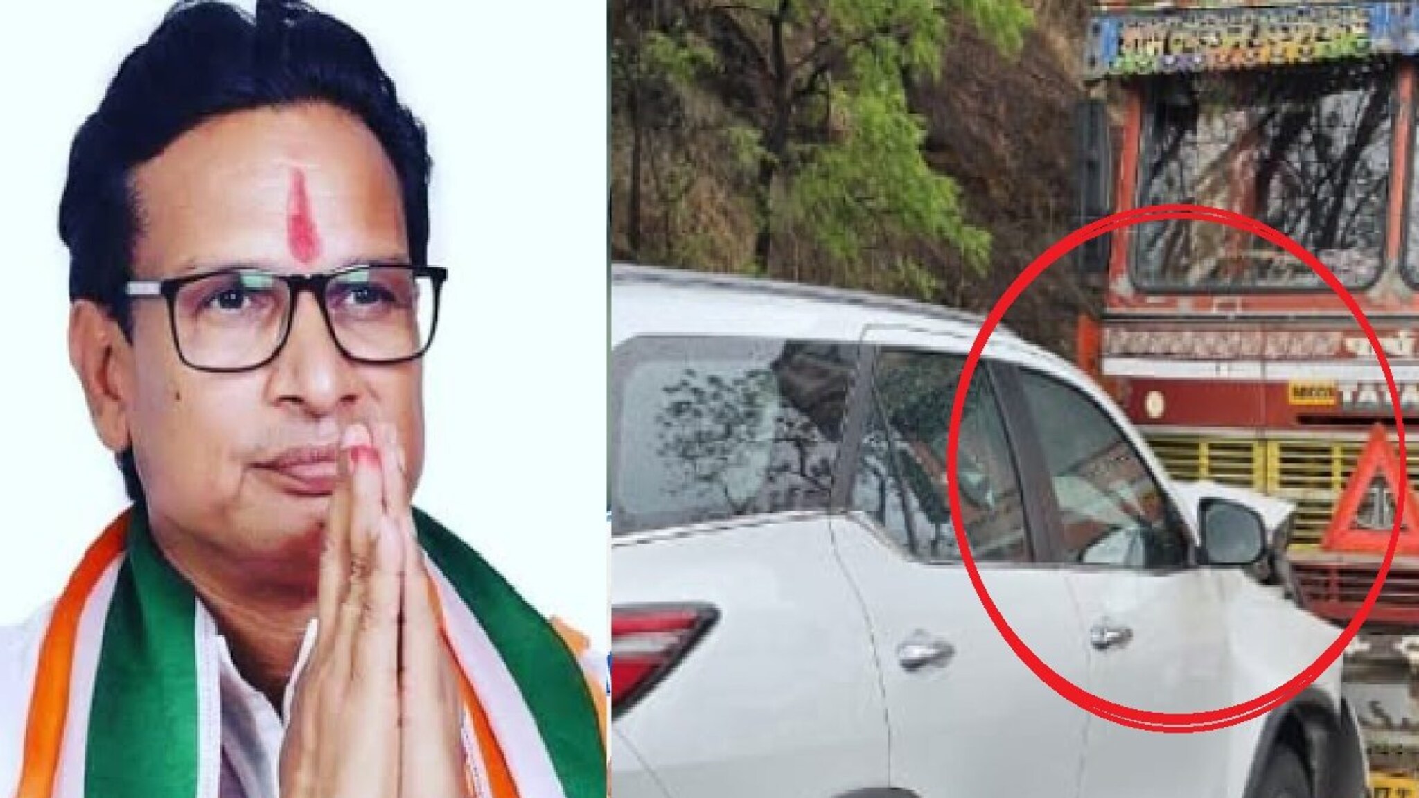 अजित पवार यांच्या राष्ट्रवादीचे आमदार किरण लहामटे यांच्या गाडीचा अपघात