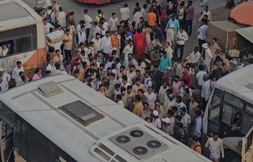 बीडमध्ये राडा; एसटीमध्ये महिलेची छेड ,संतप्त नातेवाईकांची बसवर दगडफेक