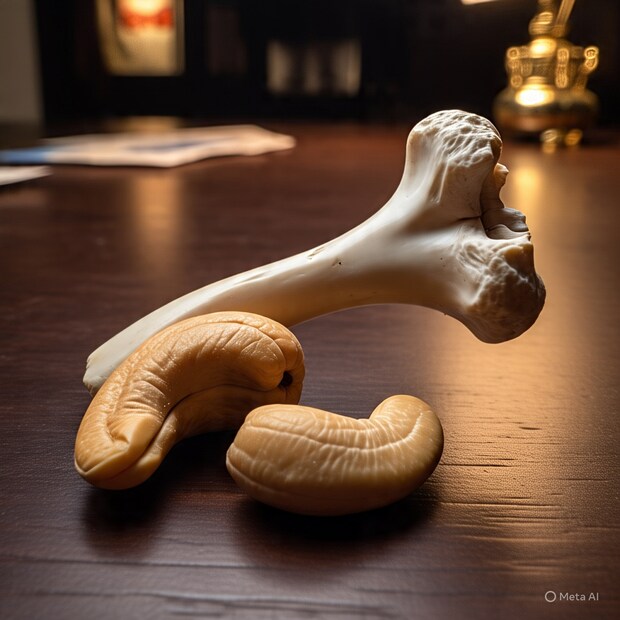 काजू खाल्ल्याने शरीराला भरपूर प्रमाणात कॅल्शिअम मिळतं. जे हाडांच्या मजबूतीसाठी हवं असतं. त्यामुळे हाडं मजबूत बनवण्यात काजू मदत करतं.