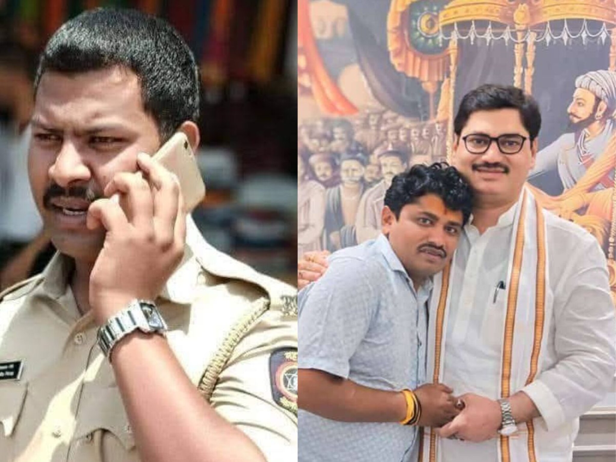 धनंजय मुंडेंच्या कार्यकर्त्याची दादगिरी,  थेट पोलिसांची कॉलर पकडली