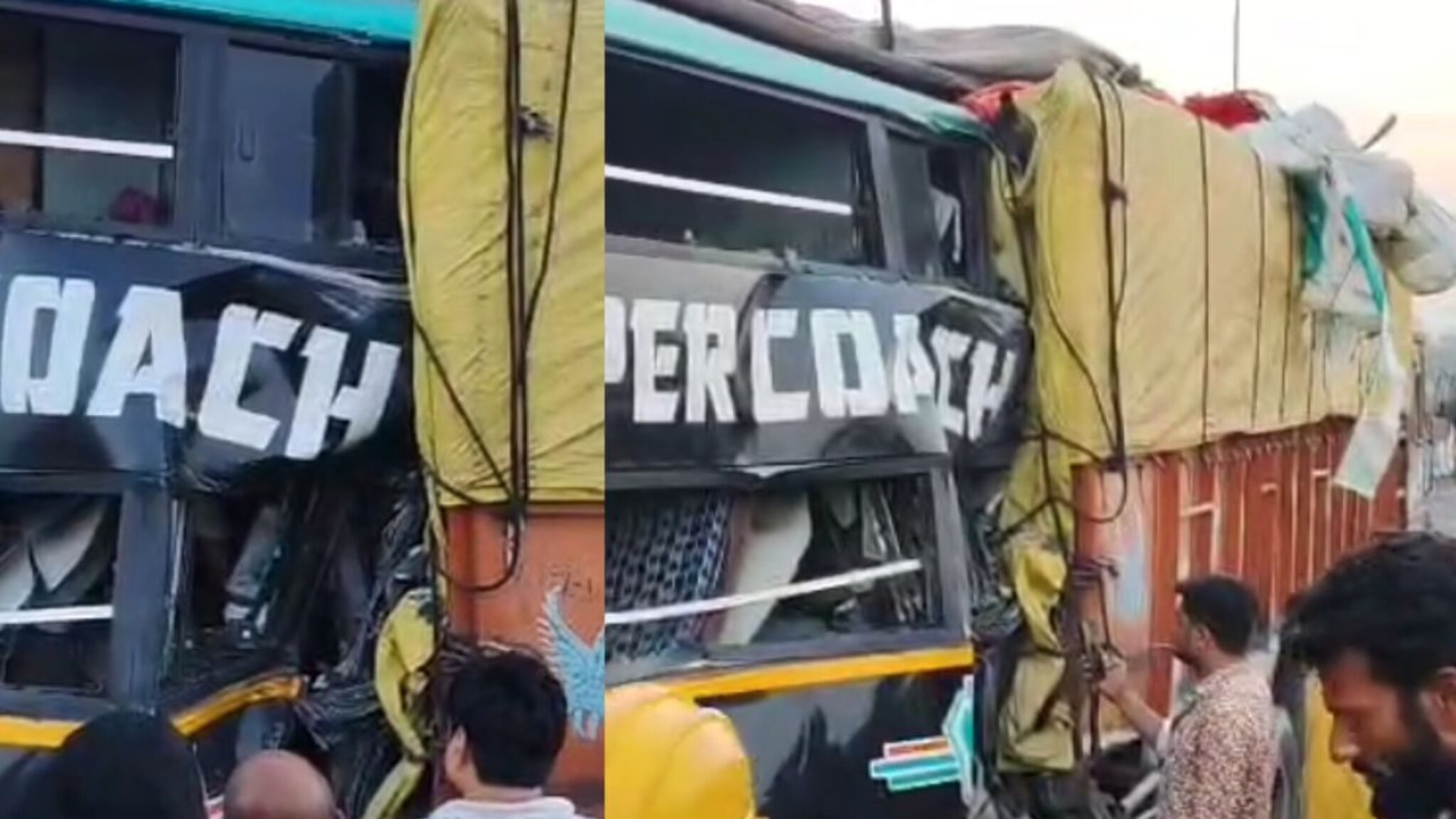 अपघातात बसचा चुराडा, 2 ठार 15 जखमी, मुक्ताईनगरजवळ भीषण अपघात