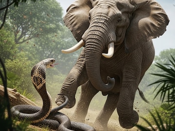 elephant vs cobra elephant vs cobra