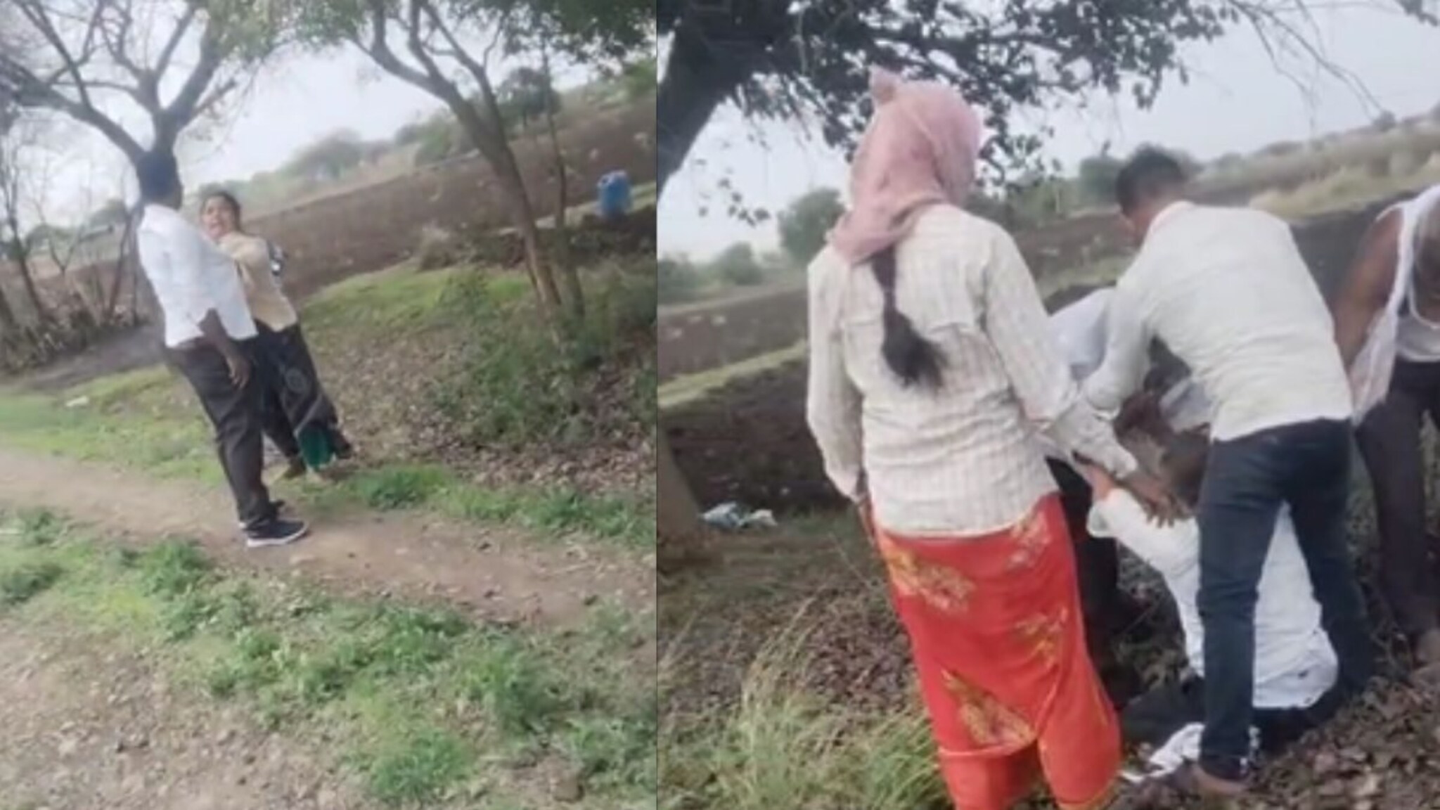 महिलेची कॉलर पकडली, पतीला खाली पाडलं,बीडमध्ये शेतकरी जोडप्याला गुंडांकडून मारहाण