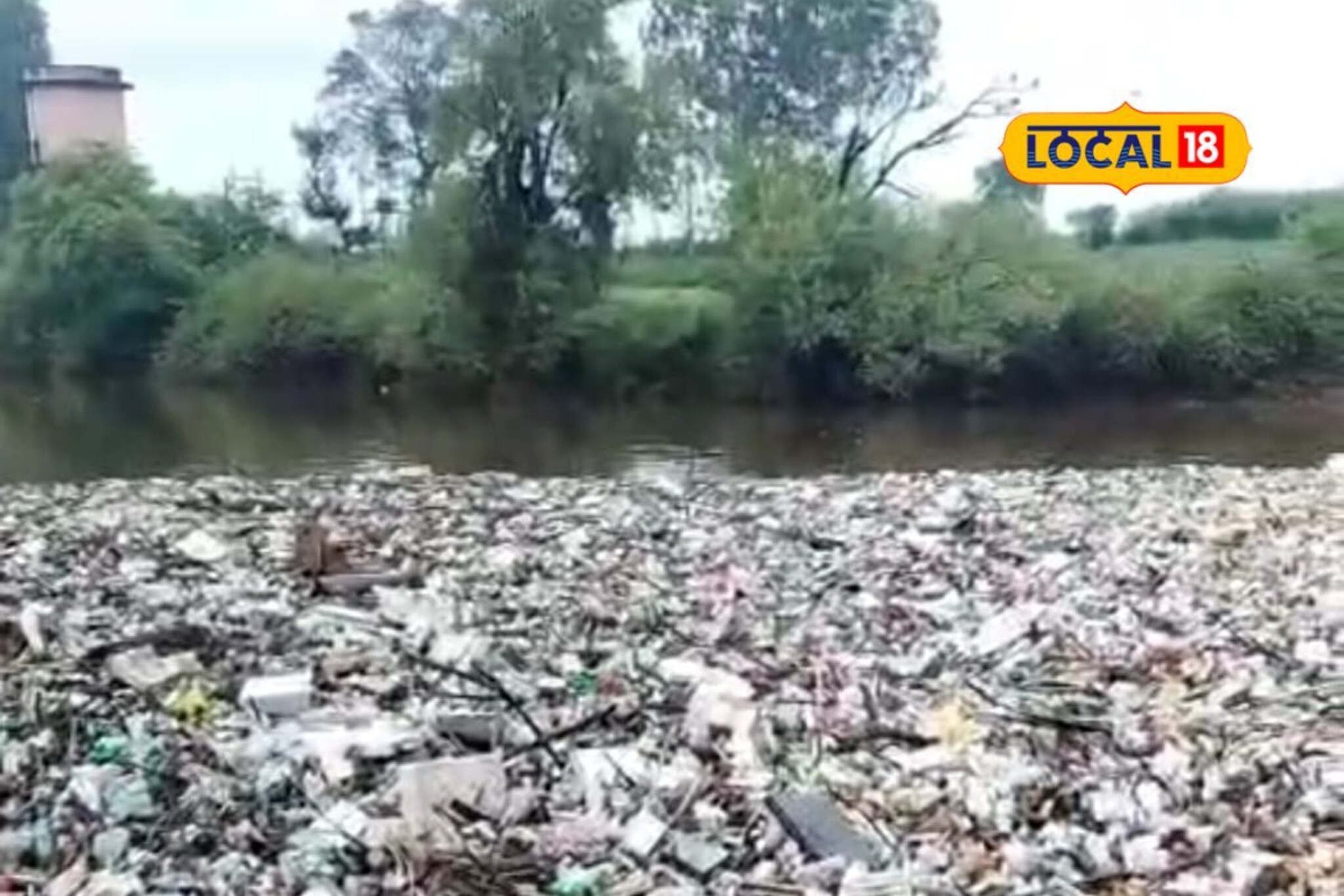 कोल्हापुरात ढगफुटी, राजाराम बंधाऱ्यावर कचऱ्याची लाट, तब्बल 50 टन कचऱ्याचा डोंगर