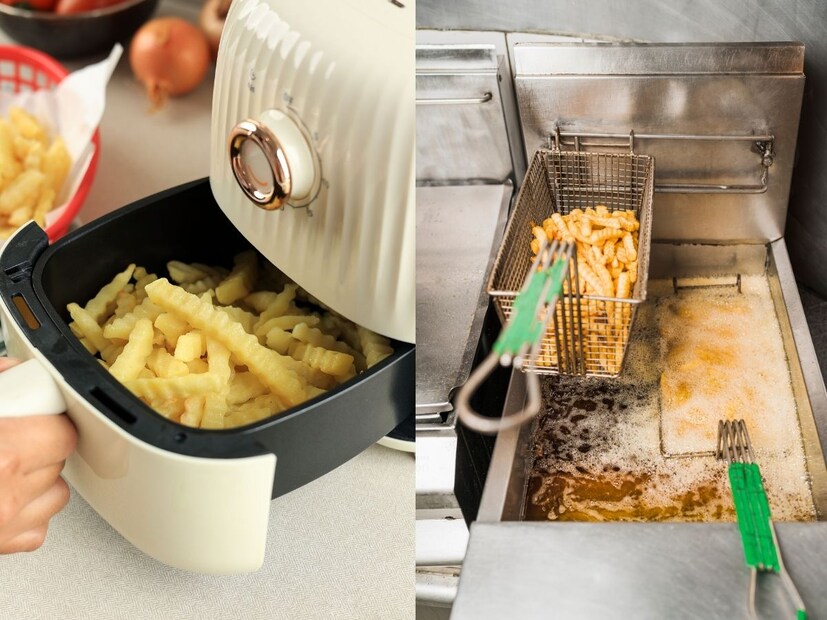 जर तुम्ही डीप फ्रायरमध्ये तेल वापरलं तर ते शरीरात कॅलरीज वाढवू शकतं आणि तुम्हाला कोलेस्टेरॉलसह उच्च रक्तदाबाची समस्या येऊ शकते. या सर्व गोष्टी हृदयरोगांकडे निर्देश करतात. दुसरीकडे एअर फ्रायर हे एक इलेक्ट्रॉनिक साधन आहे. यामध्ये आहारात असलेले पाणी गरम करून तळलं जातं. त्यात अन्न सहज शिजतं. यासोबतच, त्यात कमी कॅलरीज आढळतात.
