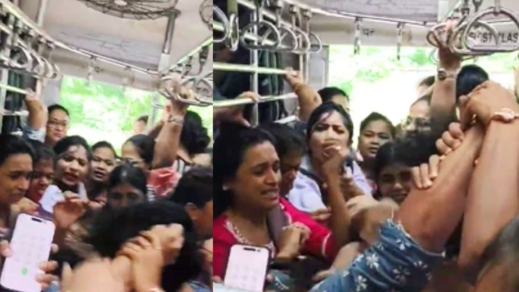 झिंज्या उपटल्या, शिव्या दिल्या...डोंबिवली लोकलमध्ये महिलांचा राडा, व्हिडीओ व्हाय