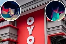 VIDEO : OYO मध्ये बर्थडे, नवरा-मुलंही आले, अंगावरची साडी हातात घेऊन पळाली महिला
