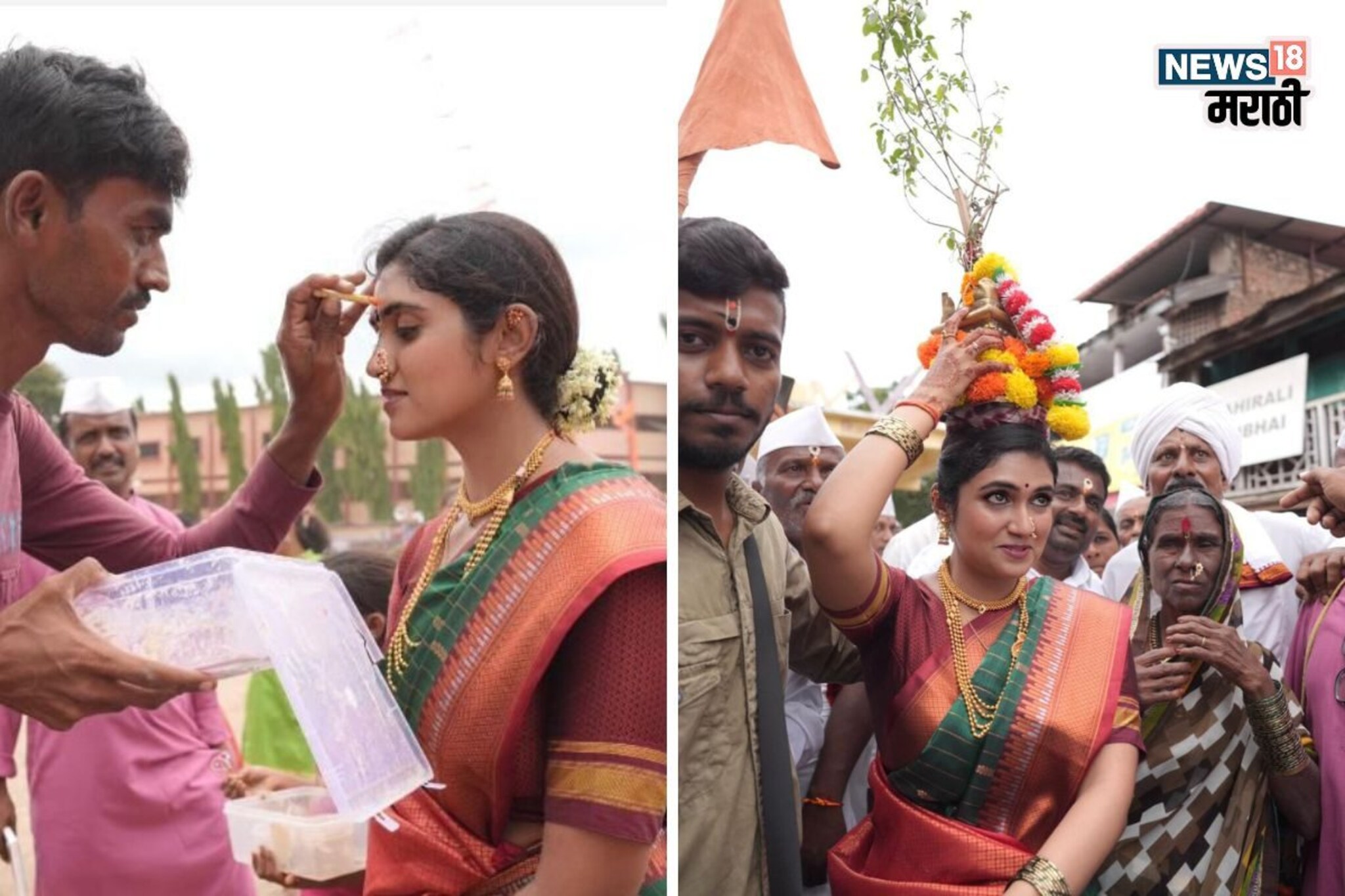 24 वर्षांची 'आर्ची' झाली वारकरी, मराठमोळ्या शृंगाराने जिंकली मन, रिंकूचे PHOTOS