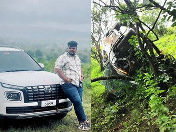 Hyundai Venue मागे घेत होता अन् गवताने घात केला; 300 फूट दरीत साहिल कोसळला