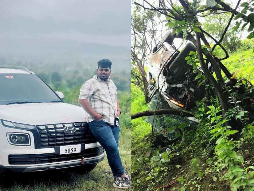 सध्या पावसाळ्याचे दिवस असून पर्यटनस्थळी पर्यटक गर्दी करत आहे. अशातच साताऱ्यातून एक धक्कादायक बातमी समोर आली आहे. साताऱ्यातील  गुजरवाडी इथं फिरायला गेलेल्या पर्यटकांची hyundai venue टेबल लँडवरून 300 फूट दरीत कोसळली.  गवतावरून चाकं घसरल्यामुळे गाडी दरीत कोसळल्याचं सांगितलं जात आहे. या अपघातात एक तरुण जखमी झाला आहे. 