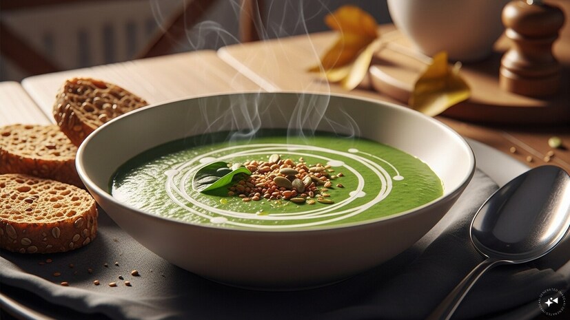 पालक सूप : आयर्न आणि अँटिऑक्सिडंट्सने परिपूर्ण पालकाचं सूप डिटॉक्सिफायिंग आणि चयापचय वाढवण्यासाठी उत्तम आहे.