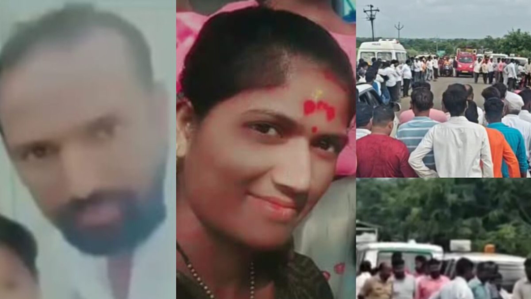 आधी गाडीची धडक, खाली पडताच सपासप वार, जमिनीच्या वादातून पती पत्नीला भर चौकात संपवले