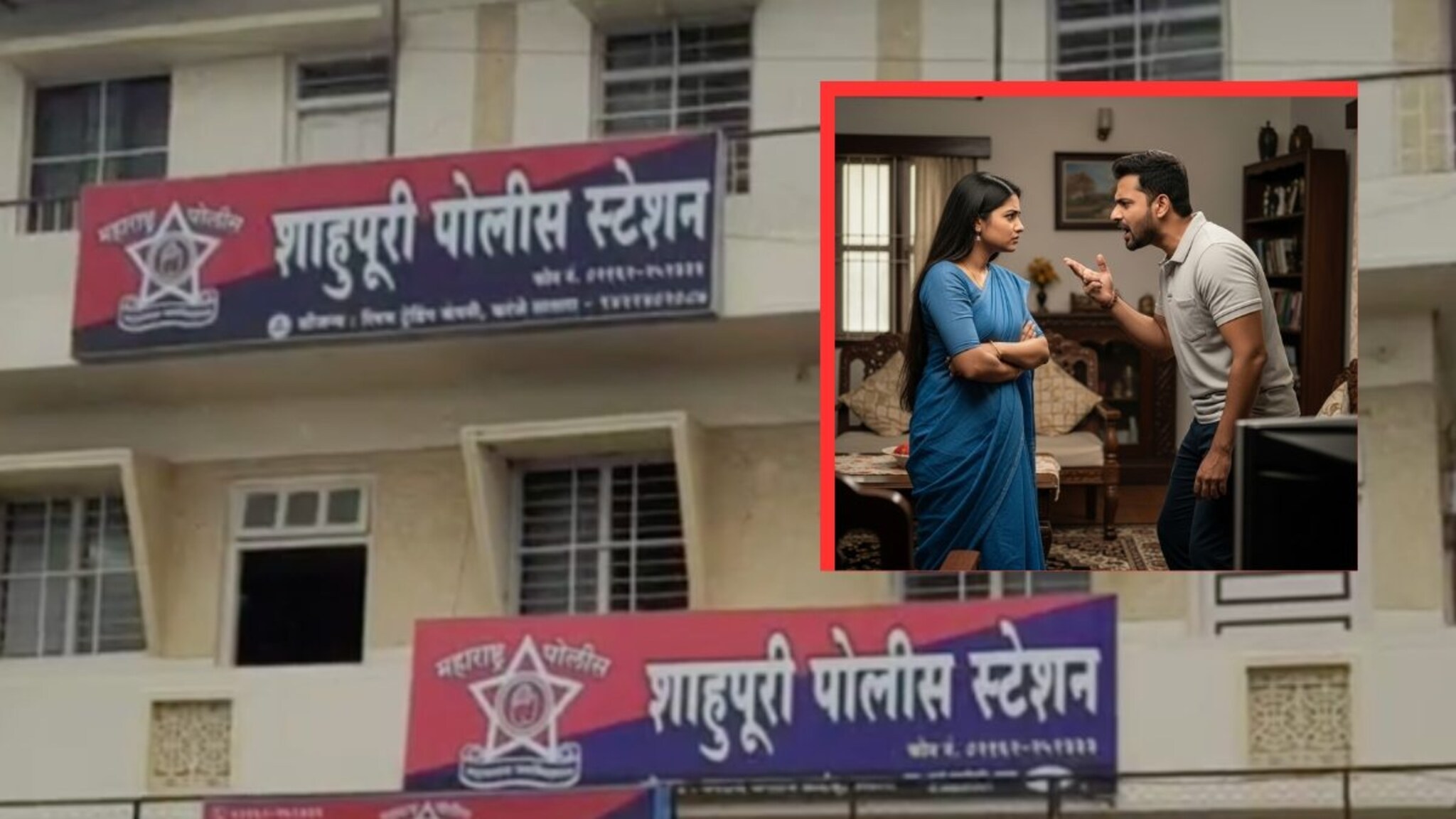 'पत्नी सोबत राहू देत नाही', पतीने पोलीस ठाण्यासमोरच कापली हाताची नस, हा प्रकार पाहून...