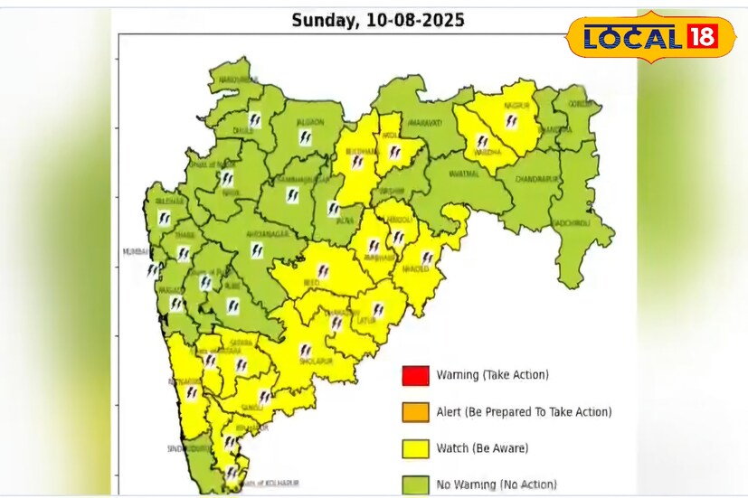 सोलापूर जिल्हात मागील 24 तासात पावसाची उघडीप राहिली. तसेच 29.5 अंश सेल्सिअस कमाल तापमानाची नोंद झाली. पुढील 24 तासात कमाल तापमान 29 अंशावर राहिल. तसेच पुढील 24 तासात सोलापूर जिल्ह्यात विजांसह पावसाची शक्यता असल्याने सतर्कतेचा यलो अलर्ट वर्तवण्यात आला आहे.