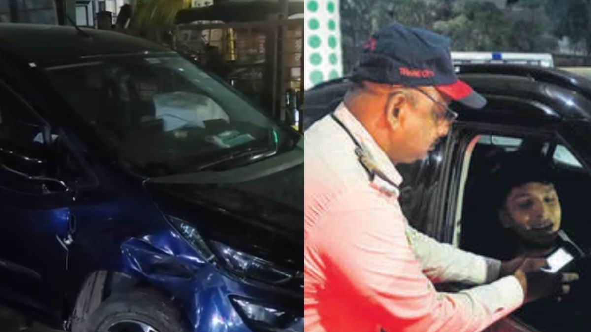 Pune Keshavnagar Accident Drunk Driver Hits Traffic Police Dcp Car Girl ...